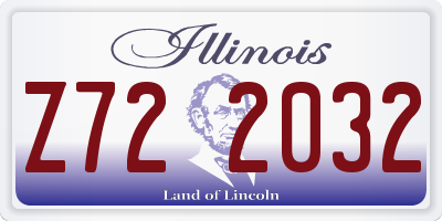 IL license plate Z722032