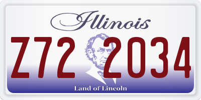 IL license plate Z722034