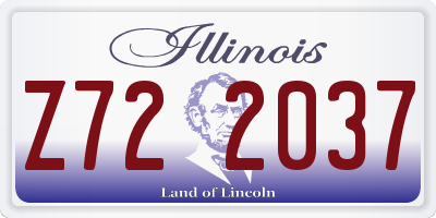 IL license plate Z722037