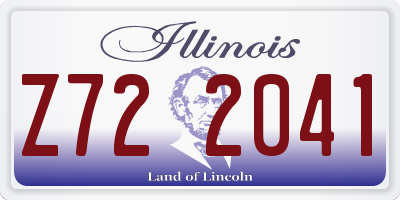 IL license plate Z722041