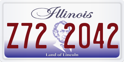 IL license plate Z722042
