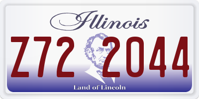 IL license plate Z722044