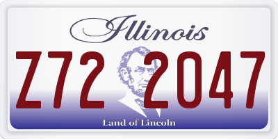 IL license plate Z722047