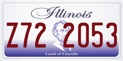 IL license plate Z722053