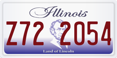 IL license plate Z722054