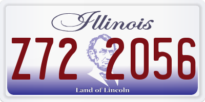 IL license plate Z722056