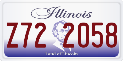 IL license plate Z722058
