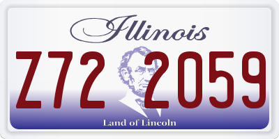 IL license plate Z722059