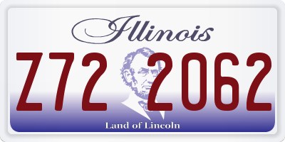 IL license plate Z722062
