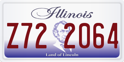 IL license plate Z722064