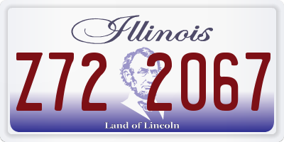 IL license plate Z722067