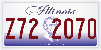 IL license plate Z722070