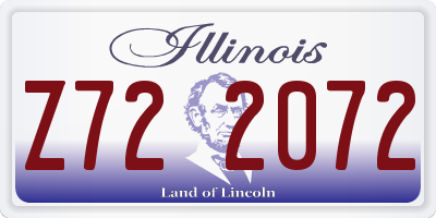 IL license plate Z722072