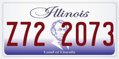 IL license plate Z722073