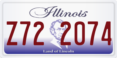 IL license plate Z722074