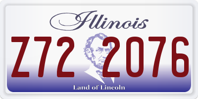 IL license plate Z722076