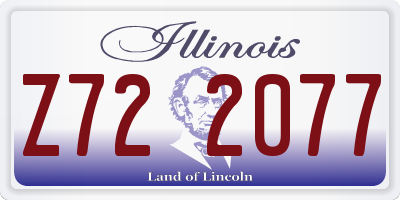 IL license plate Z722077