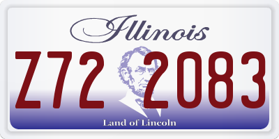 IL license plate Z722083
