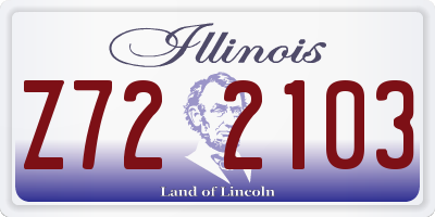 IL license plate Z722103
