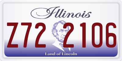 IL license plate Z722106