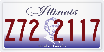 IL license plate Z722117