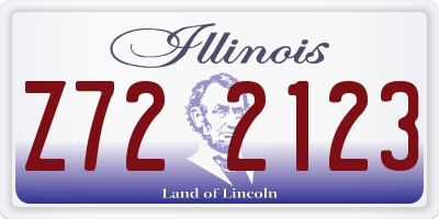 IL license plate Z722123
