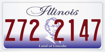 IL license plate Z722147