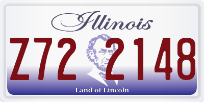 IL license plate Z722148