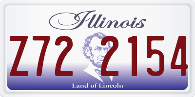 IL license plate Z722154