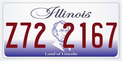 IL license plate Z722167