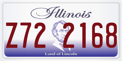 IL license plate Z722168