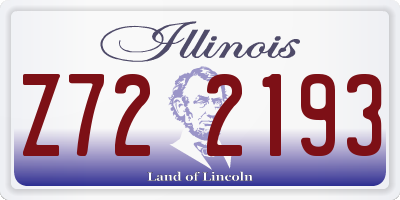 IL license plate Z722193