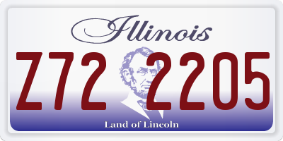 IL license plate Z722205