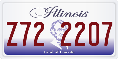 IL license plate Z722207