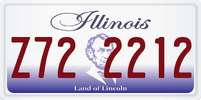 IL license plate Z722212
