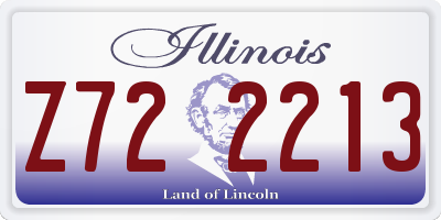 IL license plate Z722213