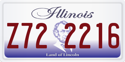 IL license plate Z722216
