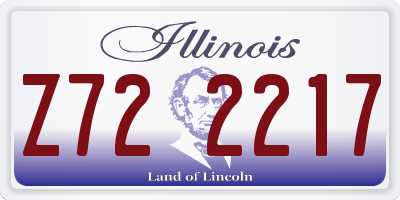 IL license plate Z722217