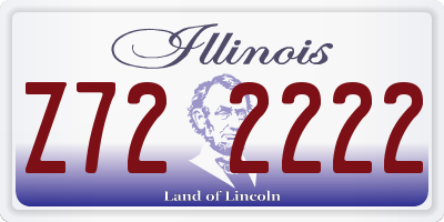 IL license plate Z722222