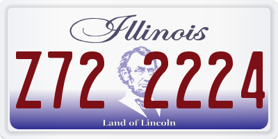 IL license plate Z722224