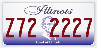 IL license plate Z722227