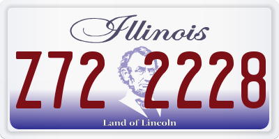 IL license plate Z722228