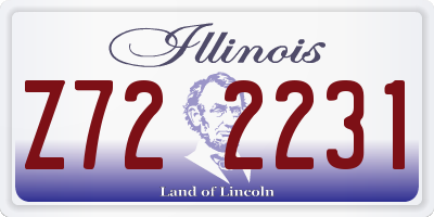 IL license plate Z722231