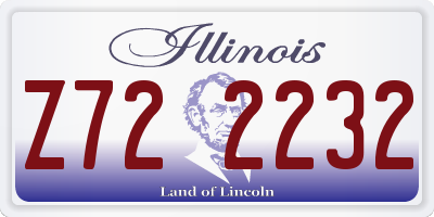 IL license plate Z722232