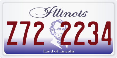 IL license plate Z722234