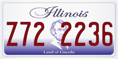 IL license plate Z722236