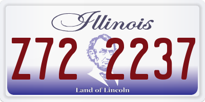 IL license plate Z722237