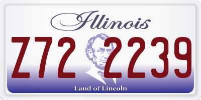 IL license plate Z722239