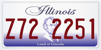 IL license plate Z722251