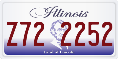 IL license plate Z722252